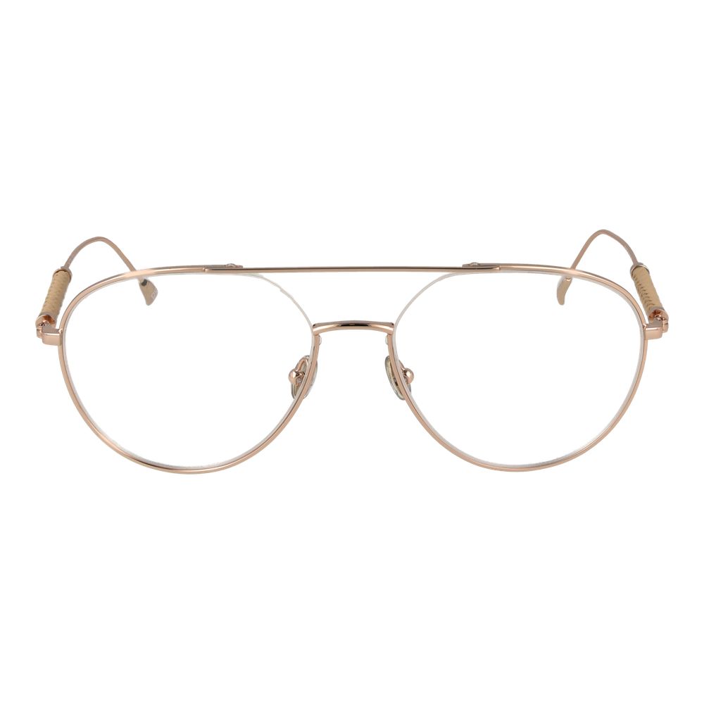 Eyeglasses Frames by Tod's for men in metal and rose-gold showcases an refined half-frame frame design featuring a sophisticated rose-gold coloured frame for an refined and refined aesthetic.