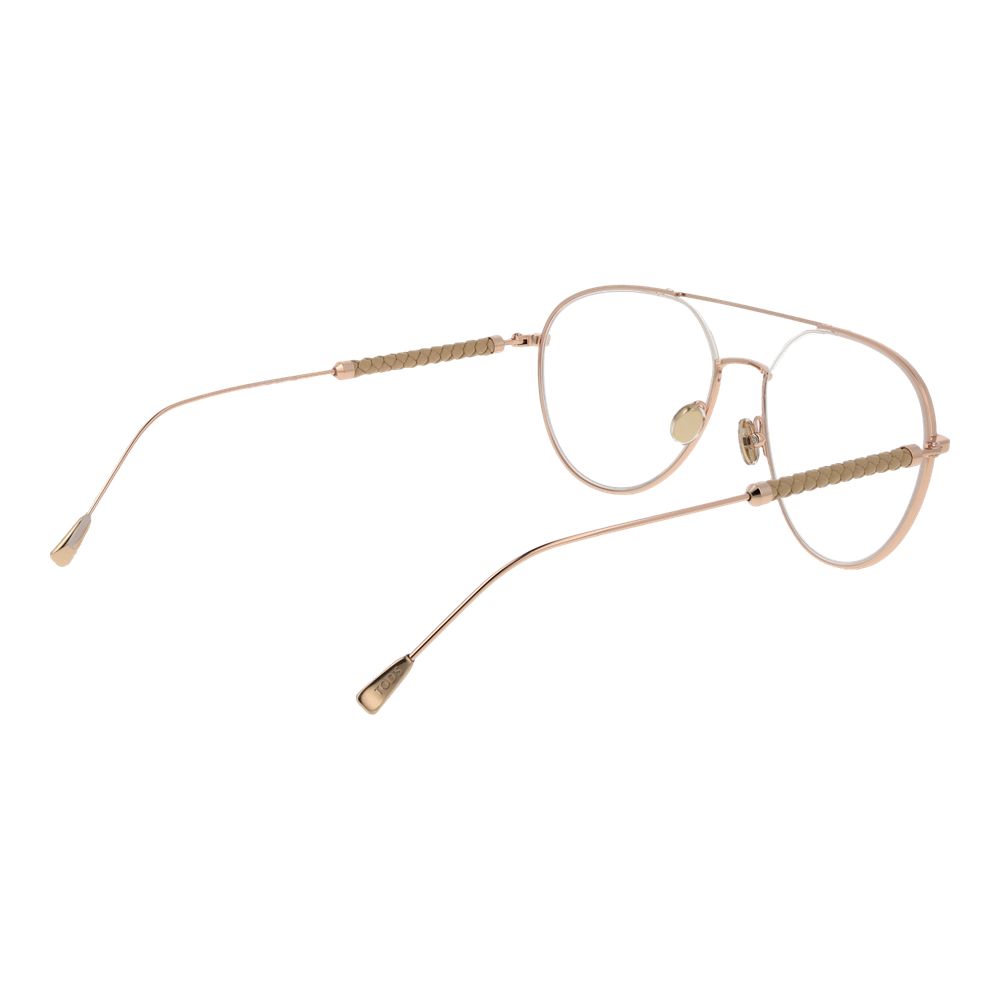 Eyeglasses Frames by Tod's for men in metal rose-gold features a refined silhouette, showcasing a refined rose-gold coloured frame and half-frame frame design for a sophisticated, premium look.