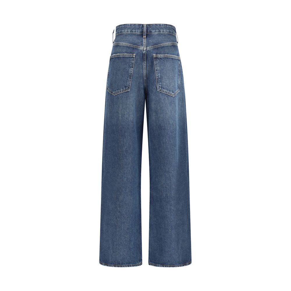 Jeans by Agolde for women in denim cotton blue features an sophisticated and wide & oversized with a precise long, creating a sophisticated and sophisticated silhouette.