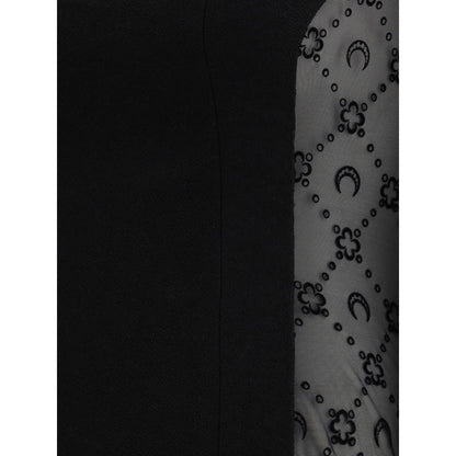 Dress by Marine Serre for women in wool & viscose black, jacquard & signature showcases a striking silhouette, elegantly detailed with a , refined , and a striking mini for a striking finish.