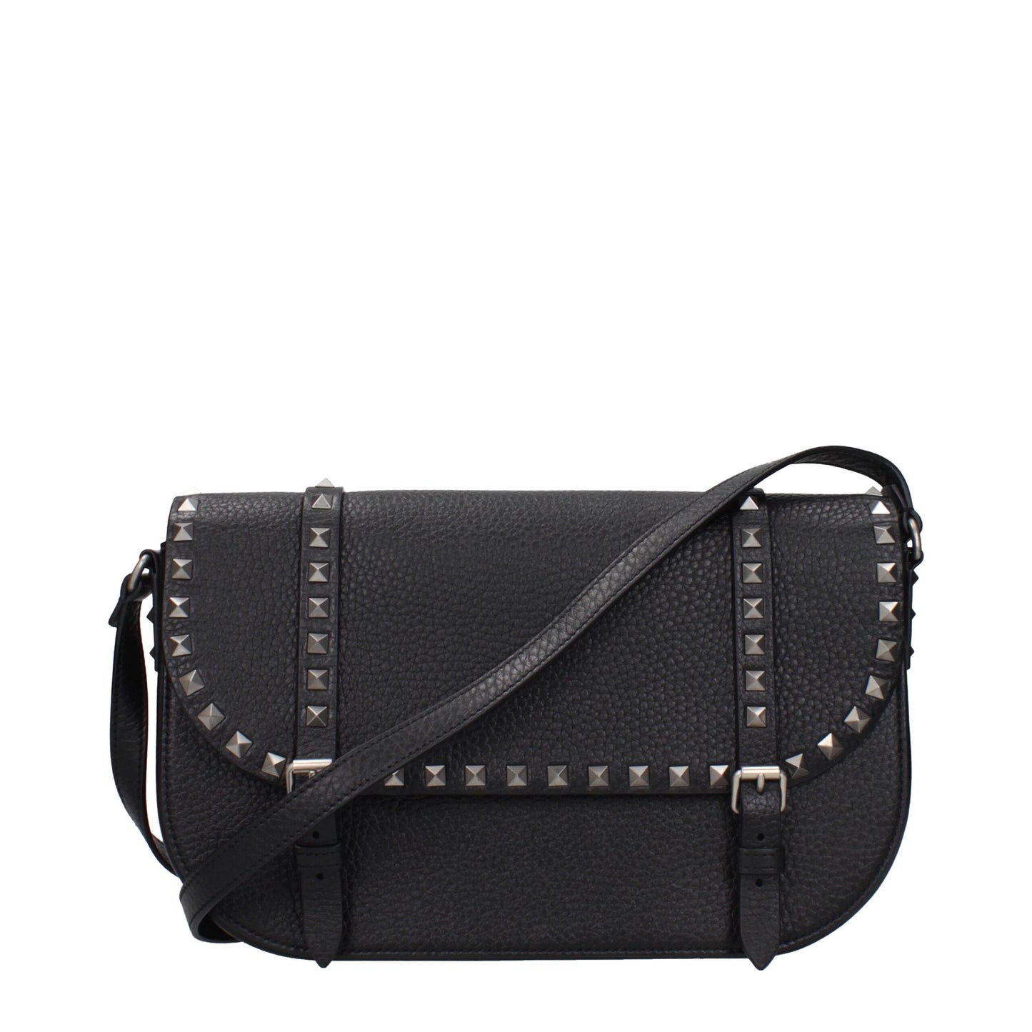 Crossbody Messenger Bag by Valentino Garavani for men in leather black features a artisanal Leather Crossbody Messenger Bag design with a secure , ample , and versatile crossbody-strap & adjustable-strap for a artisanal look.