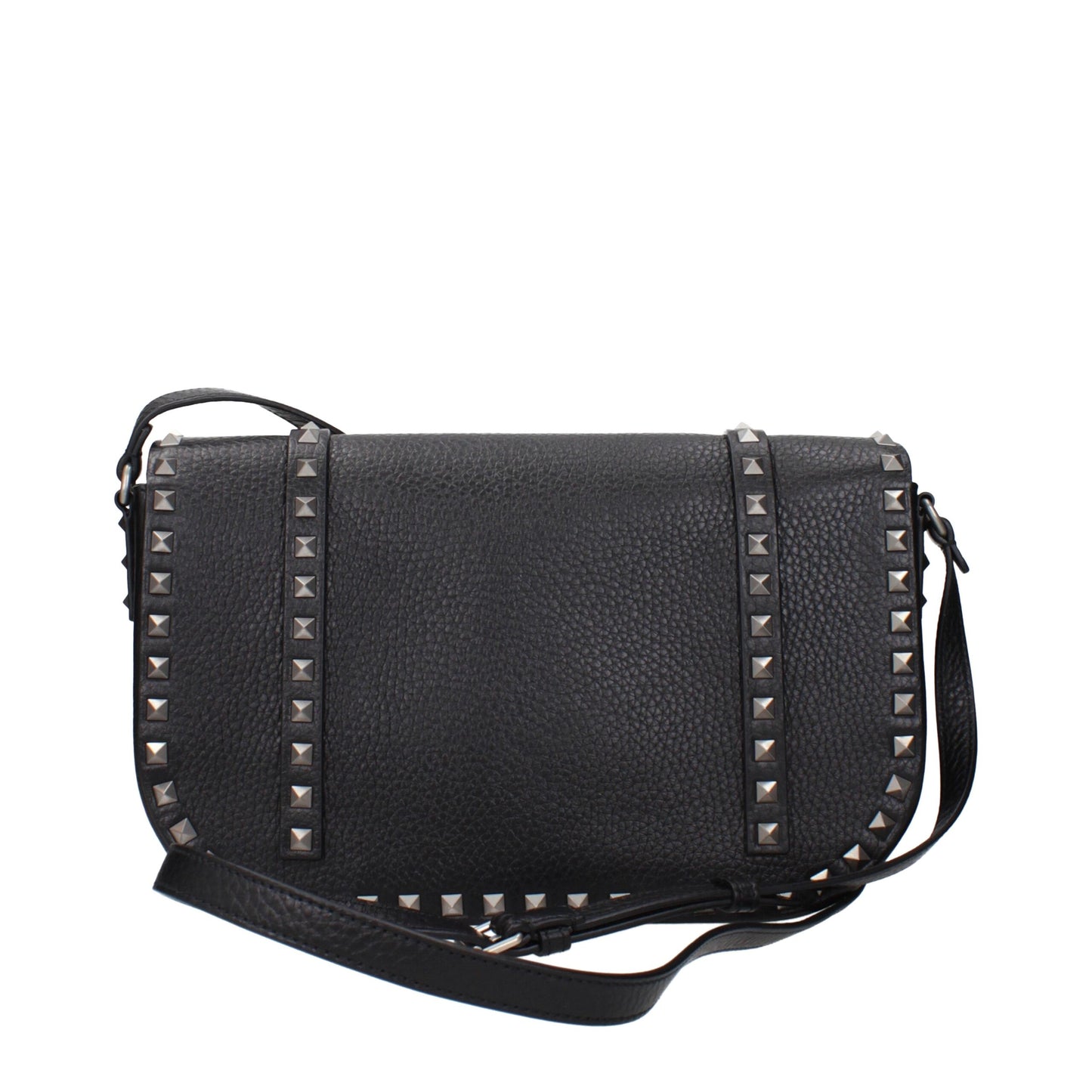 Crossbody Messenger Bag by Valentino Garavani for men in leather black showcases a artisanal Leather Crossbody Messenger Bag design, featuring a secure and ample with versatile crossbody-strap & adjustable-strap for a artisanal look.