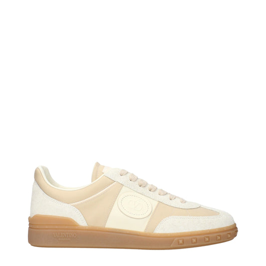 Sneakers by Valentino Garavani for men in fabric beige features a chic design, perfectly showcasing the chic low-top style of this Men's Low Top Fabric Sneakers.