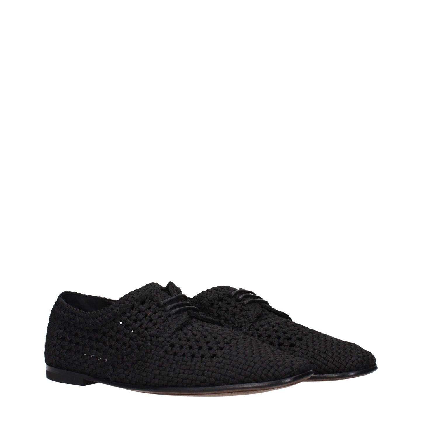 Flat Lace-Up Shoes by Dolce & Gabbana for men in leather black features an dynamic silhouette from the Men's Leather Flat Lace-Up Shoes collection, defined by a dynamic round toe style and flat for a dynamic look.