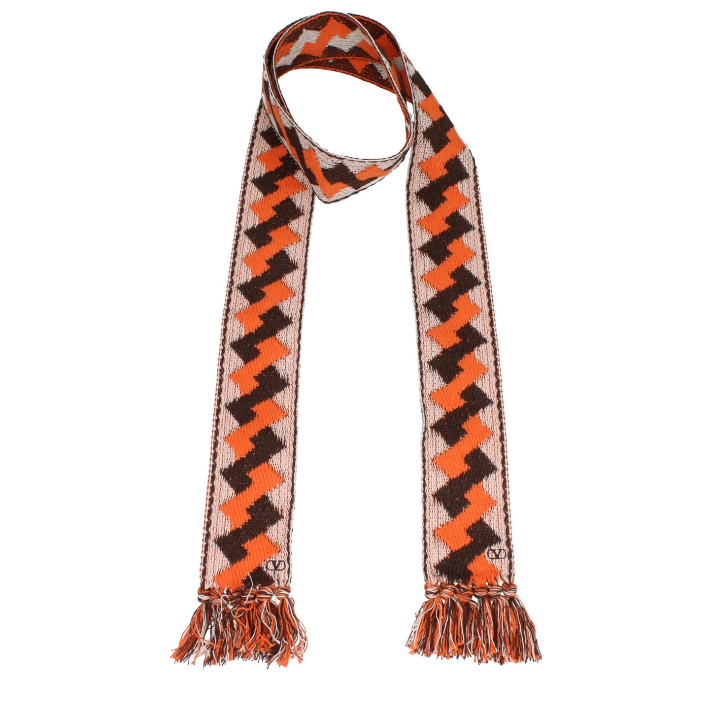 Scarf by Valentino Garavani for men in cotton multicolor features a snug silhouette, perfectly showcasing the elegant drape and premium finish of the Cotton Scarf.