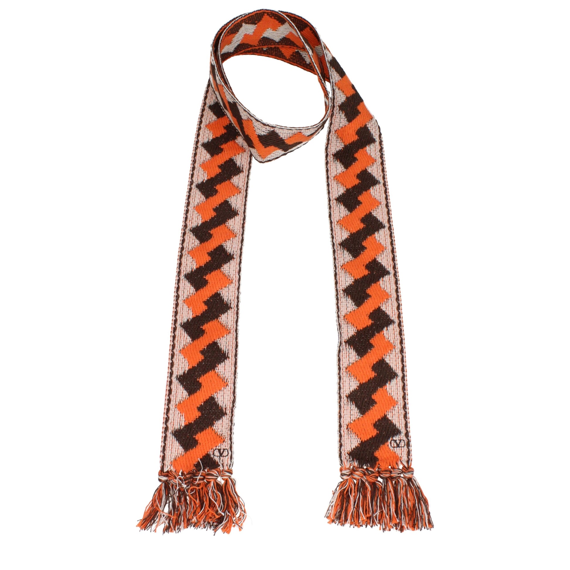 Scarf by Valentino Garavani for men in cotton multicolor features a snug silhouette, perfectly showcasing the elegant drape and premium finish of the Cotton Scarf.