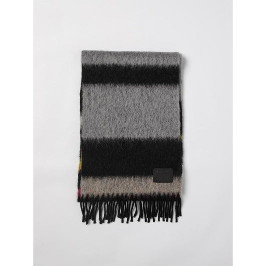 Scarf by Paul Smith for men in polyamide wool gray & striped presents a effortlessly chic silhouette, artfully capturing the essence of the effortlessly chic Polyamide Wool Scarf design for a sophisticated look.
