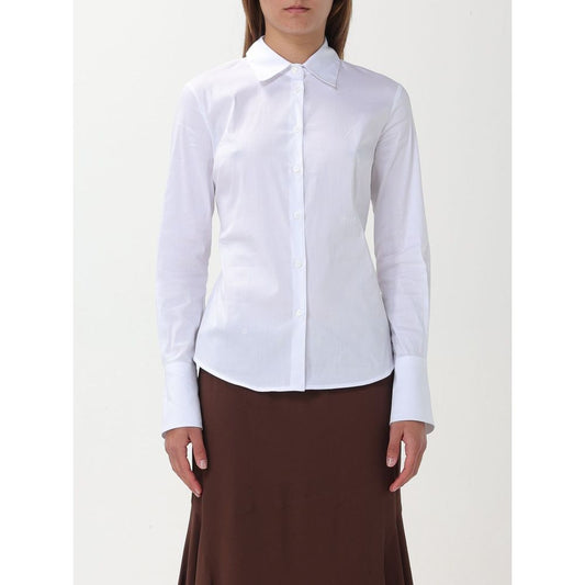 Dress Shirt by PINKO for women in cotton white & patterned showcases a sleek silhouette, elegantly detailed with a sleek and long-sleeve for a sleek finish.