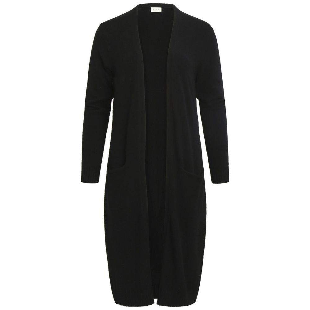 Cardigan by Vila Clothes for women in nylon polyester & viscose black features an impeccable silhouette, showcasing a sophisticated and detail for a truly impeccable finish.
