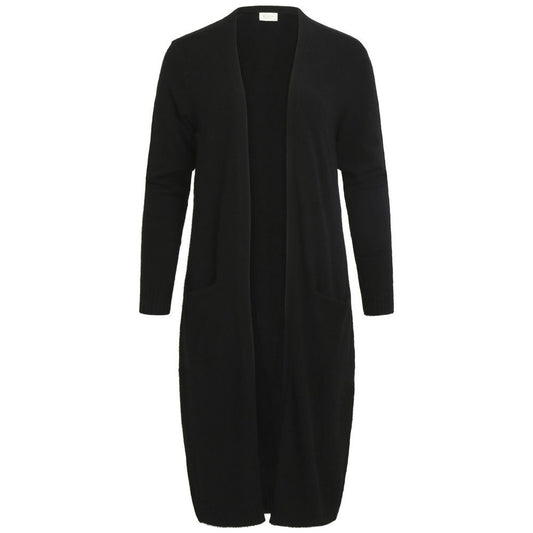 Cardigan by Vila Clothes for women in nylon polyester & viscose black features an impeccable silhouette, showcasing a sophisticated and detail for a truly impeccable finish.