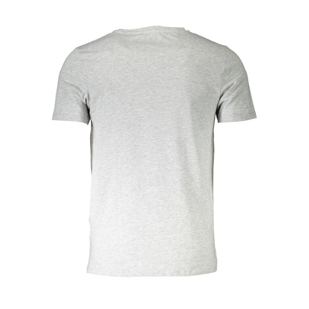 T-Shirt by Aeronautica Militare for men in cotton gray features a plush silhouette, showcasing a sophisticated crew neckline and for a truly plush finish.