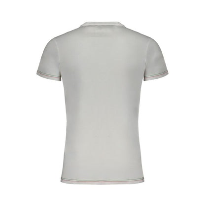 T-Shirt by Aeronautica Militare for men in cotton white & print features an on trend silhouette, perfectly showcasing a on trend and crew neckline for an elevated aesthetic.