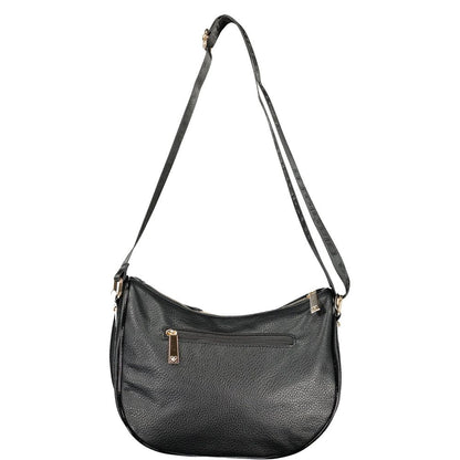 Handbag by Laura Biagiotti for women in pvc black, camel & gold features a refined silhouette, showcasing a secure zipper, organized document-holder & internal-pockets, and versatile shoulder-strap & adjustable-strap for a refined finish.