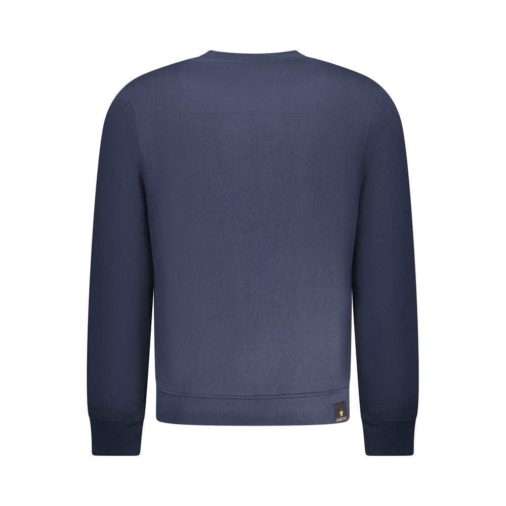Sweatshirt by Accademia Militare for men in cotton polyester blue features an enviable silhouette, showcasing a premium and refined crew neckline for a truly enviable finish.