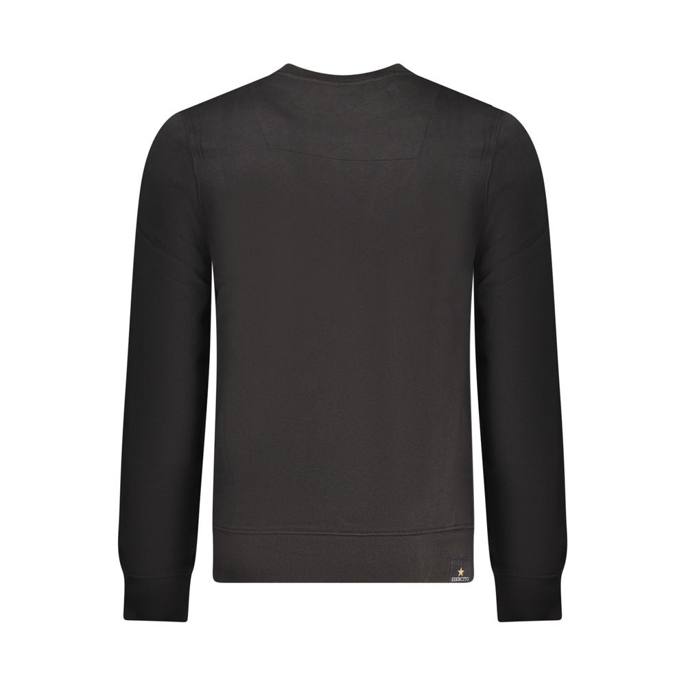 Sweatshirt by Accademia Militare for men in cotton polyester black features an provocated silhouette, detailed with a provocated and a refined crew neckline for a sophisticated aesthetic.