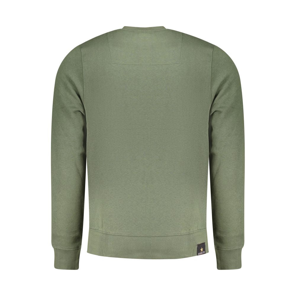 Sweatshirt by Accademia Militare for men in cotton polyester green features an provocated silhouette, detailed with a provocated and a refined crew neckline for a sophisticated aesthetic.