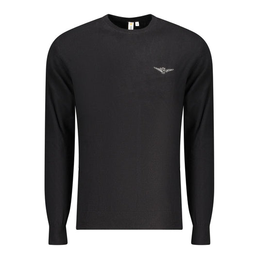 Sweatshirt by Accademia Militare for men in cotton black features an exquisite silhouette, showcasing and crew neckline details for a exquisite look.