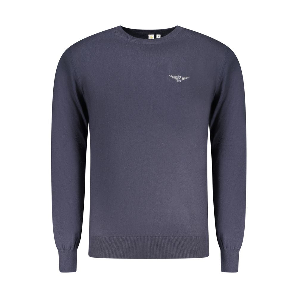 Sweatshirt by Accademia Militare for men in cotton blue presents a smart casual silhouette, featuring a smart casual crew neckline and long-sleeve for a sophisticated look.