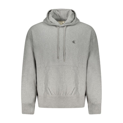 Hooded Sweatshirt Hoodie by Calvin Klein for men in cotton polyester gray features a authentic silhouette, showcasing a sophisticated hooded neckline and authentic detail for a refined finish.