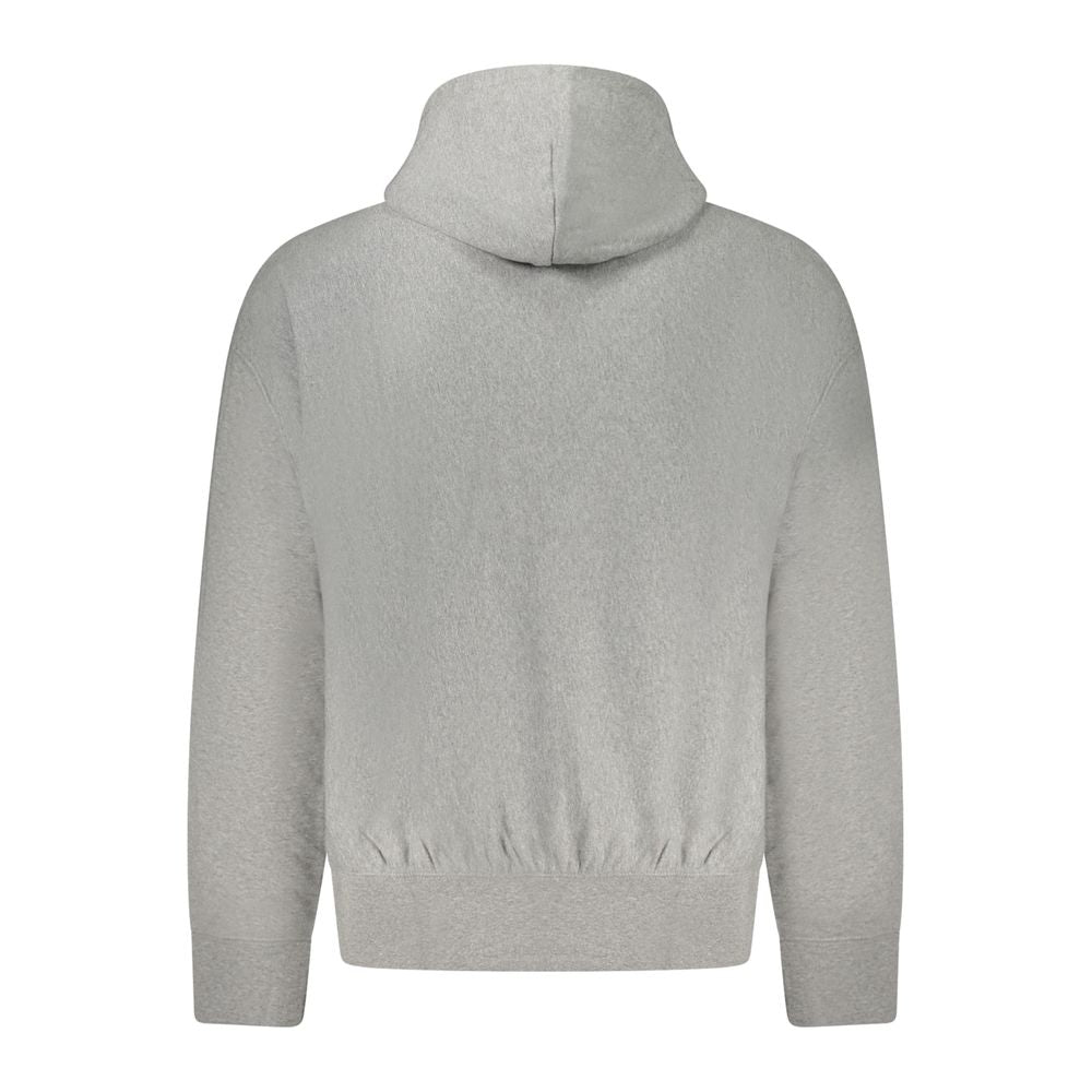 Hooded Sweatshirt Hoodie by Calvin Klein for men in cotton polyester gray features an luminous silhouette, showcasing a sophisticated and for a truly luminous look.
