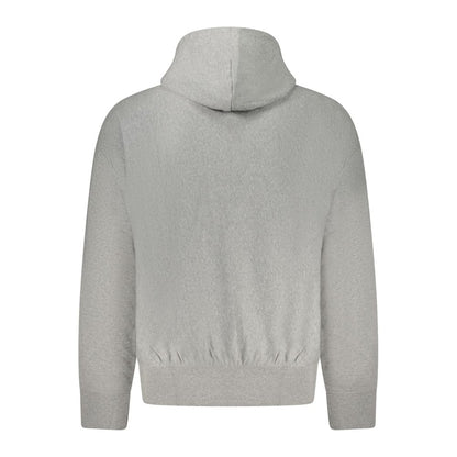 Hooded Sweatshirt Hoodie by Calvin Klein for men in cotton polyester gray features an luminous silhouette, showcasing a sophisticated and for a truly luminous look.