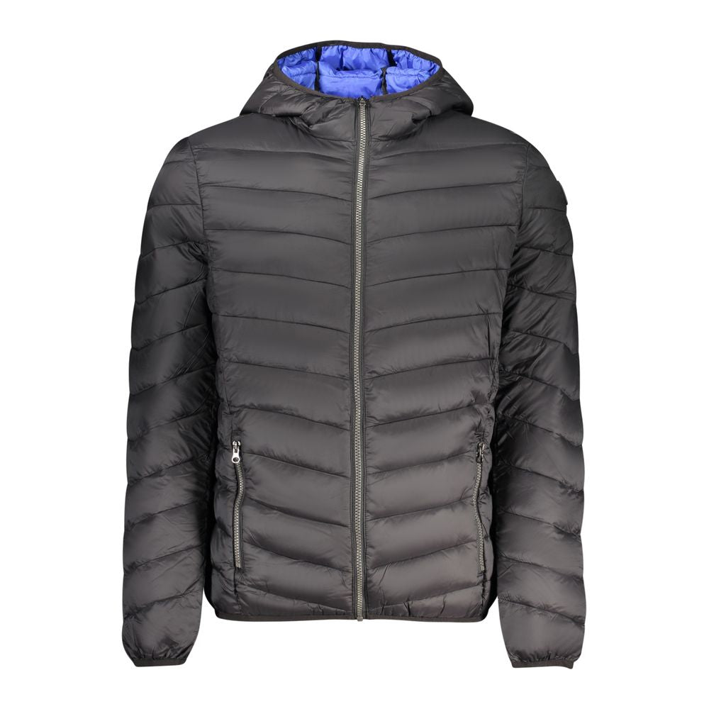 Hooded Windbreaker Jacket by Marina Yachting for men in polyamide black & signature showcases a urban chic silhouette, detailed with a urban chic hooded neckline and functional pockets, hooded & windproof for a polished finish.