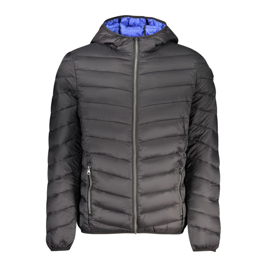 Hooded Windbreaker Jacket by Marina Yachting for men in polyamide black & signature showcases a urban chic silhouette, detailed with a urban chic hooded neckline and functional pockets, hooded & windproof for a polished finish.