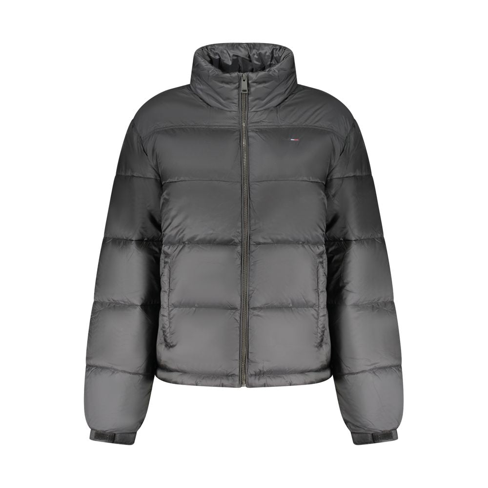 Windbreaker Jacket by Tommy Hilfiger for women in polyester black showcases a modern silhouette, integrating pockets & windproof and a modern for a sophisticated finish.