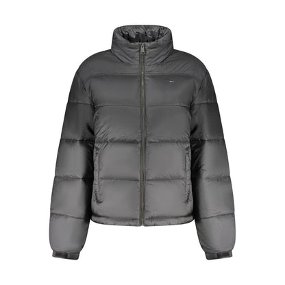 Windbreaker Jacket by Tommy Hilfiger for women in polyester black showcases a modern silhouette, integrating pockets & windproof and a modern for a sophisticated finish.