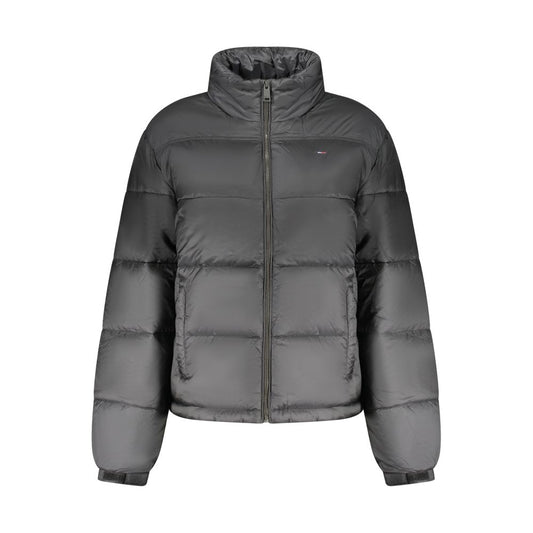 Windbreaker Jacket by Tommy Hilfiger for women in polyester black showcases a modern silhouette, integrating pockets & windproof and a modern for a sophisticated finish.