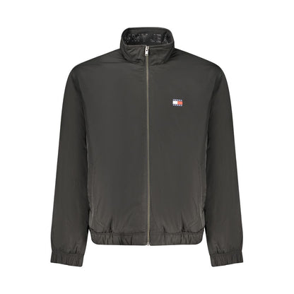 Bomber Jacket by Tommy Hilfiger for men in polyester black features an contemporary silhouette, showcasing a sophisticated and contemporary pockets for a truly refined look.