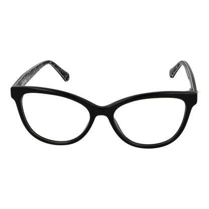 Eyeglasses Frames by Love Moschino for women in acetate black showcases a refined full-frame frame design with a refined black coloured frame finish for a refined and sophisticated look.
