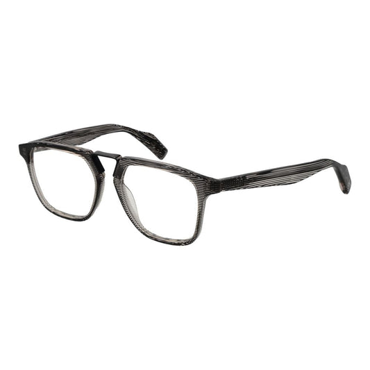 Yohji Yamamoto Men's Full-Rim Square Metal Eyeglasses Frames - Black