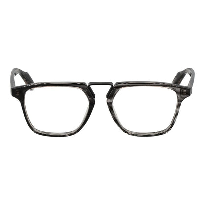 Yohji Yamamoto Men's Full-Rim Square Metal Eyeglasses Frames - Black
