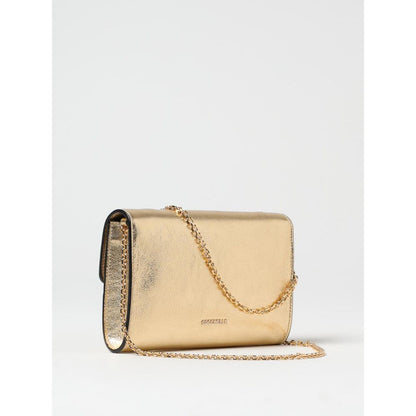 Handbag by Coccinelle for women in leather gold features a refined silhouette, showcasing a secure , organized , and versatile for a refined finish.