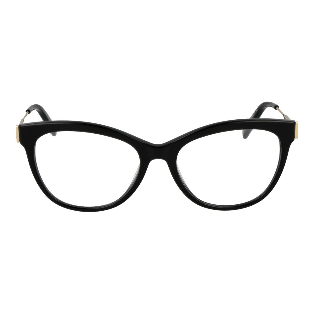Eyeglasses Frames by Tod's for women in acetate black features an refined silhouette, showcasing a sophisticated black coloured frame and refined full-frame frame design for a refined look.