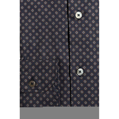 Bagutta Blue Cotton Shirt