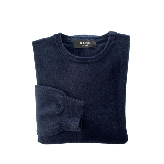 Sweatshirt by Baldinini Trend for men in cashmere blue, signature & monogram showcases a slouchy chic silhouette, artfully detailed with a slouchy chic crew neckline and long-sleeve for a slouchy chic finish.