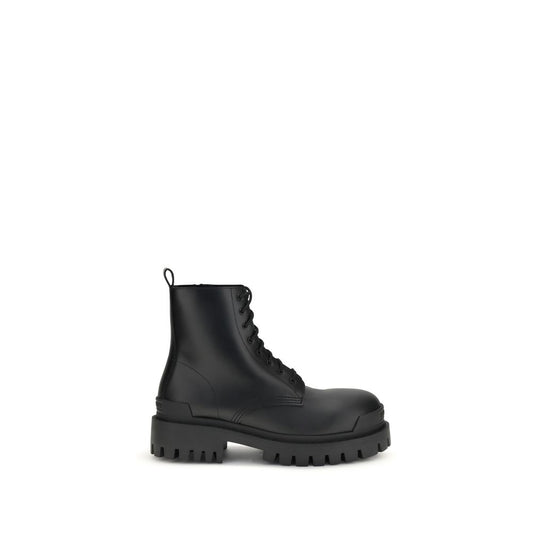 Lace-Up Mid-Calf Boots by Balenciaga for men in bos taurus calfskin leather black showcases a ergonomic silhouette from the Men's Bos Taurus Calfskin Leather Lace-Up Mid-Calf Boots collection, featuring a ergonomic and a ergonomic .