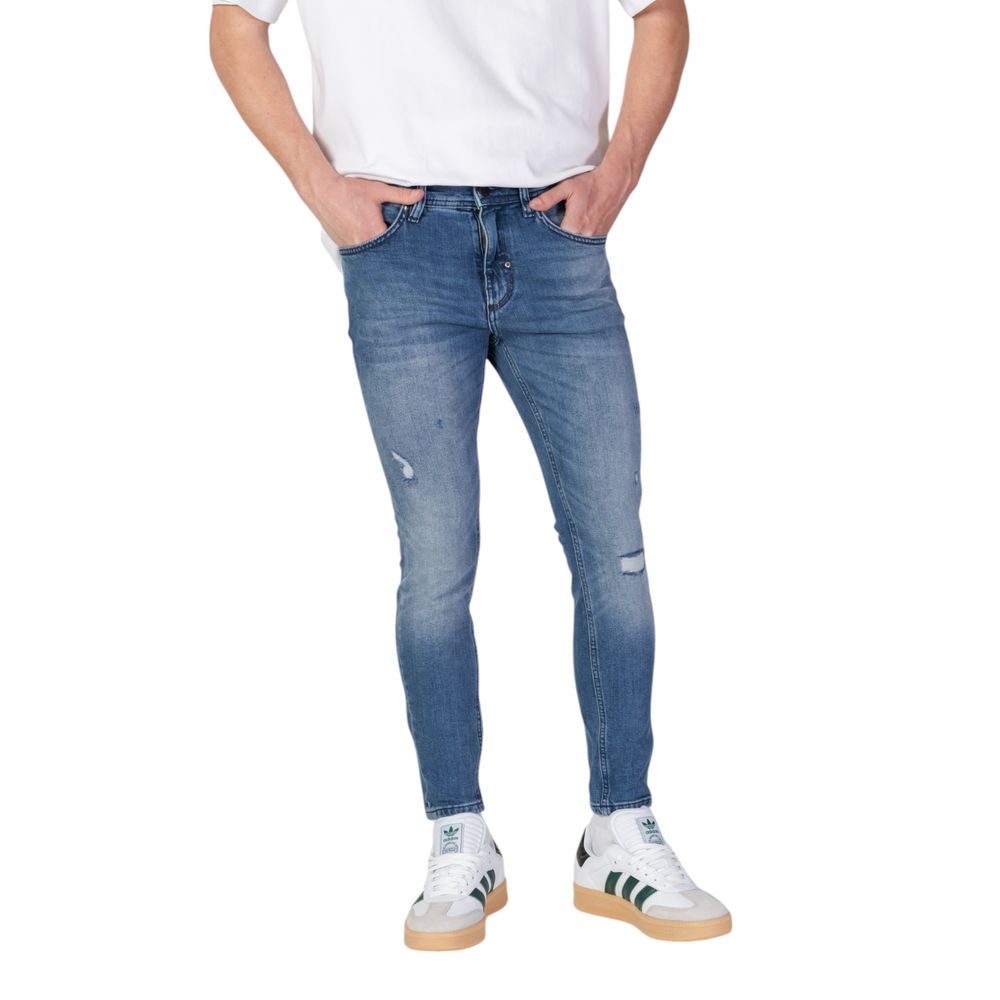 Antony Morato Men's Skinny Cropped Stretch Denim Cotton Jeans - Blue