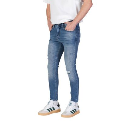 Antony Morato Men's Skinny Cropped Stretch Denim Cotton Jeans - Blue