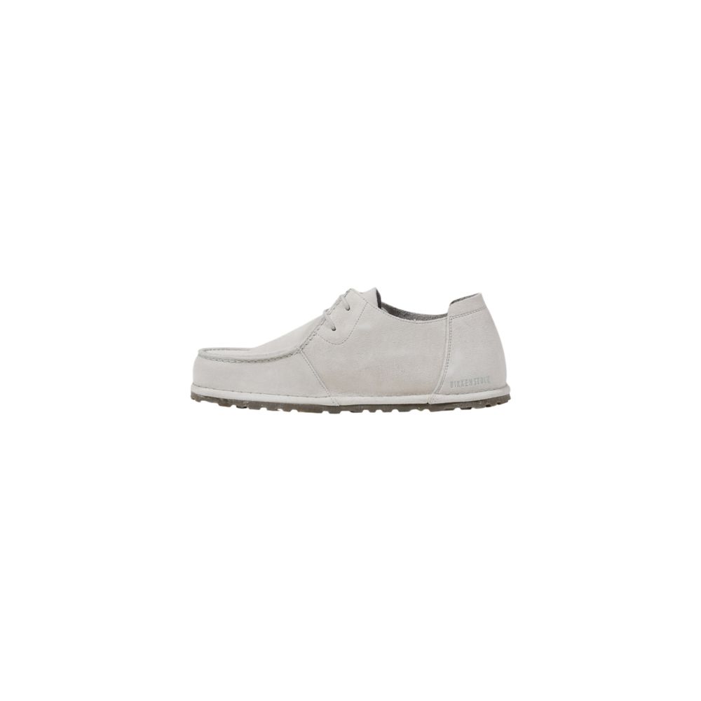 Shoes by Birkenstock for men in leather & rubber white features an timeless silhouette, showcasing the Men's Leather & Rubber Shoes design with an timeless and a for a timeless look.