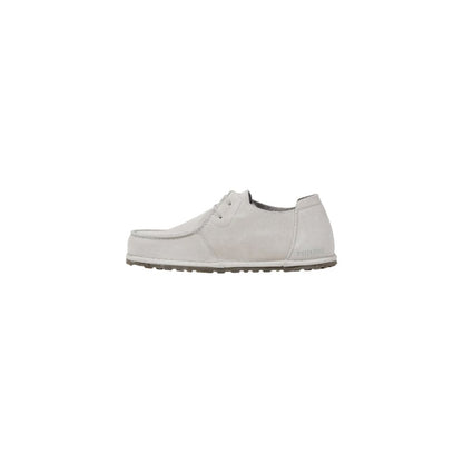 Shoes by Birkenstock for men in leather & rubber white features an timeless silhouette, showcasing the Men's Leather & Rubber Shoes design with an timeless and a for a timeless look.