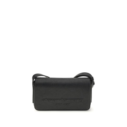 Shoulder Flap Bag by Alexander Wang for women in bos taurus calf leather black & signature features a enviable silhouette, showcasing a secure flap & magnetic, ample , and enviable shoulder-strap for a enviable finish.