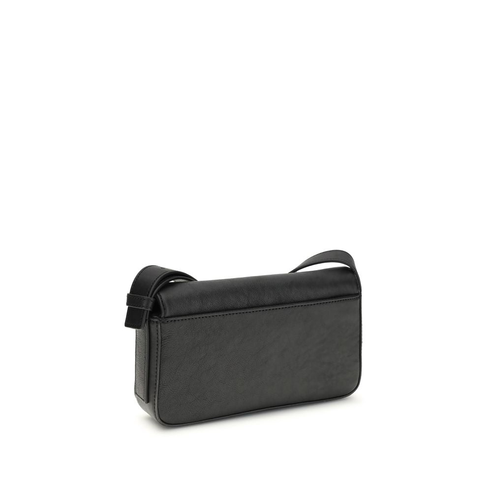 Shoulder Flap Bag by Alexander Wang for women in bos taurus calf leather black & signature features an effortlessly chic silhouette with a secure flap & magnetic, ample , and versatile shoulder-strap for effortlessly chic everyday luxury.