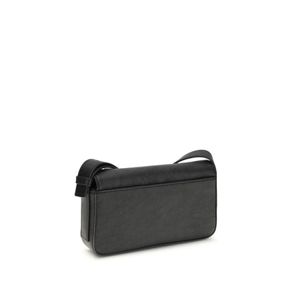 Shoulder Flap Bag by Alexander Wang for women in bos taurus calf leather black & signature features an effortlessly chic silhouette with a secure flap & magnetic, ample , and versatile shoulder-strap for effortlessly chic everyday luxury.