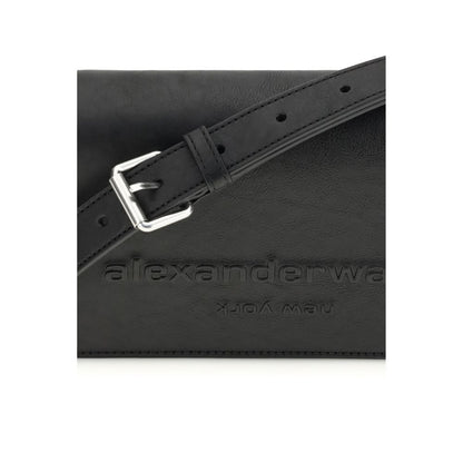 Shoulder Flap Bag by Alexander Wang for women in bos taurus calf leather black & signature features a enviable silhouette, showcasing a secure flap & magnetic, ample , and enviable shoulder-strap for a enviable finish.