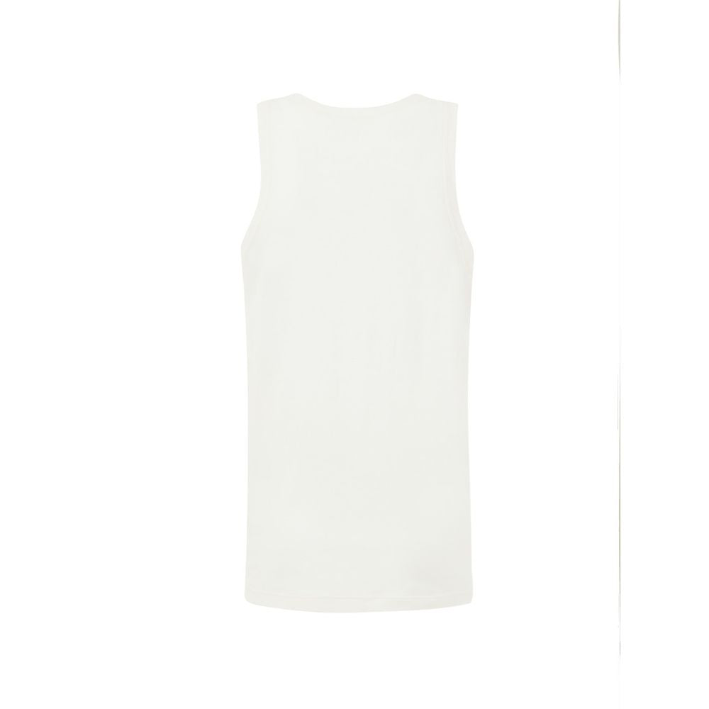 Vest by Jil Sander for men in cotton white showcases a utilitarian silhouette, artfully incorporating and a utilitarian round neckline for a truly utilitarian finish.