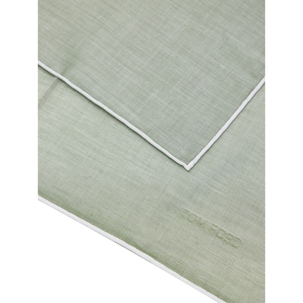 Clutch Handbag by Tom Ford for unisex in cotton green & white features a sculptural silhouette with a secure , ample , and versatile for a sculptural finish.