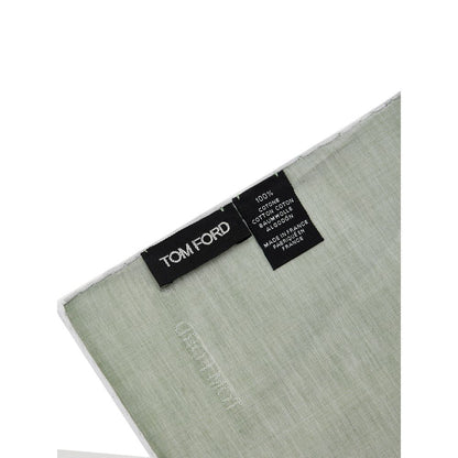 Clutch Handbag by Tom Ford for unisex in cotton green & white features a architectural silhouette, showcasing a secure , ample , and versatile for a architectural finish.